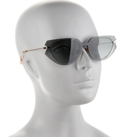 CHRISTIAN Dior Cat Eye 
DiorAttitude2 Gray Gold 53-19 140 lightweight - Picture 1 of 16